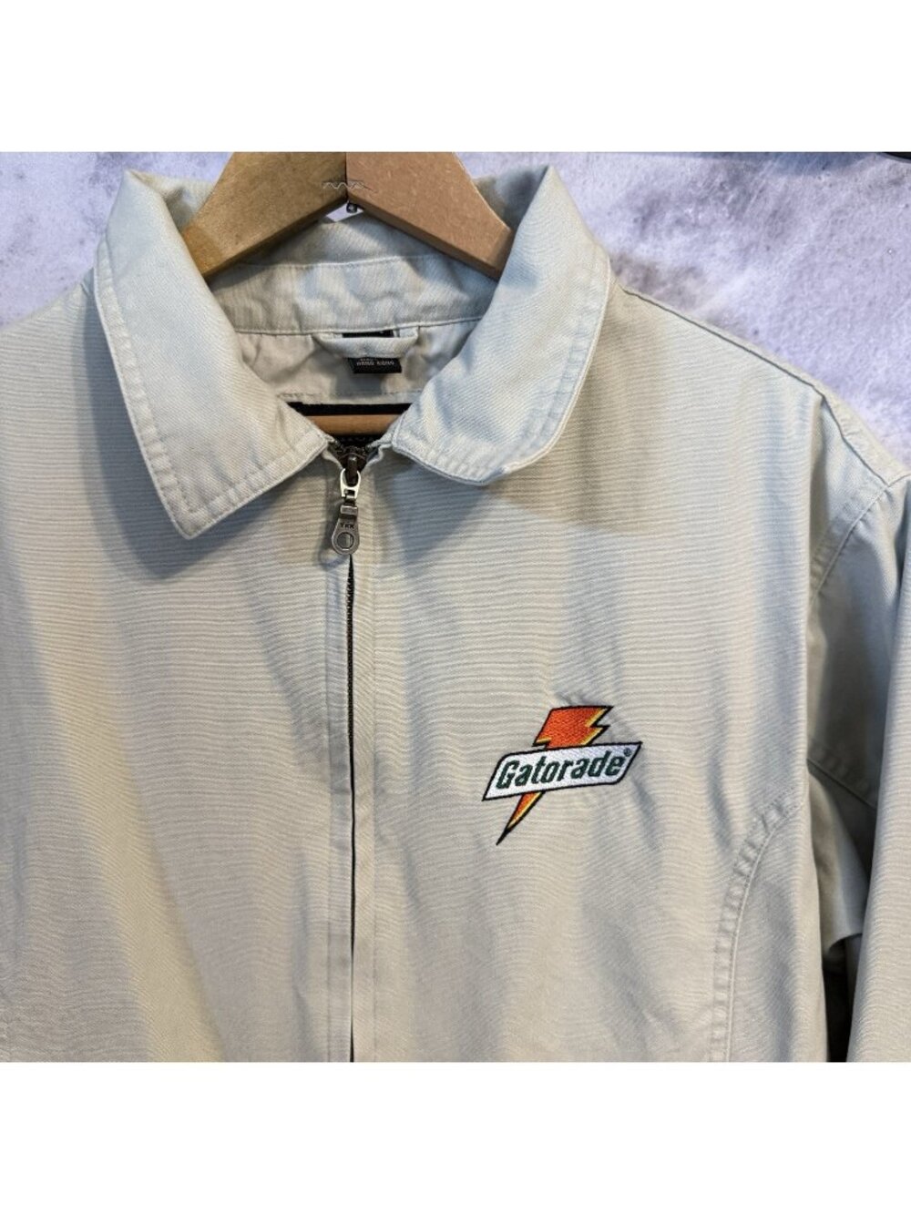 Vintage Dunbrooke Gatorade Jacket Womens XL Beige Full Zip Promo Embroidery
